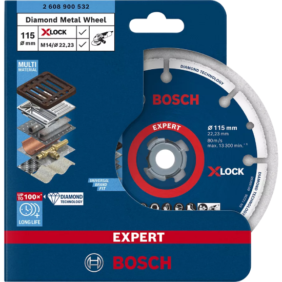 DISCO ABRASIVO EXPERT DIAMOND METAL 115X22.23 - BOSCH