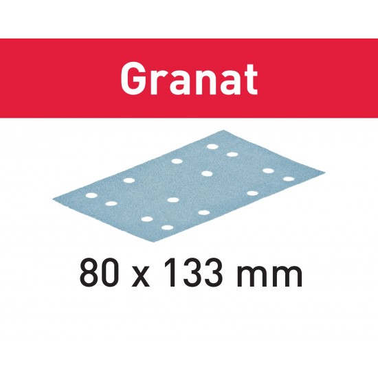 Folhas de lixar Granat STF 80x133 P150 GR/100 FESTOOL (497121)