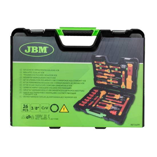 MALETA DE FERREMENTA ISOLADA - 26PEÇAS JBM