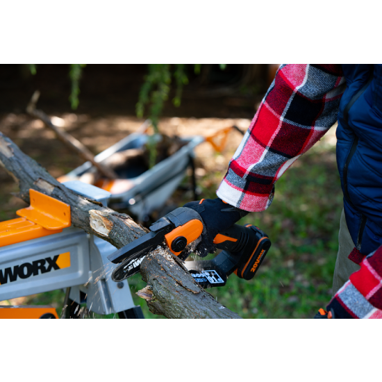 WORX - Mini Motosserra sem fio de 12 cm 20V WG324E