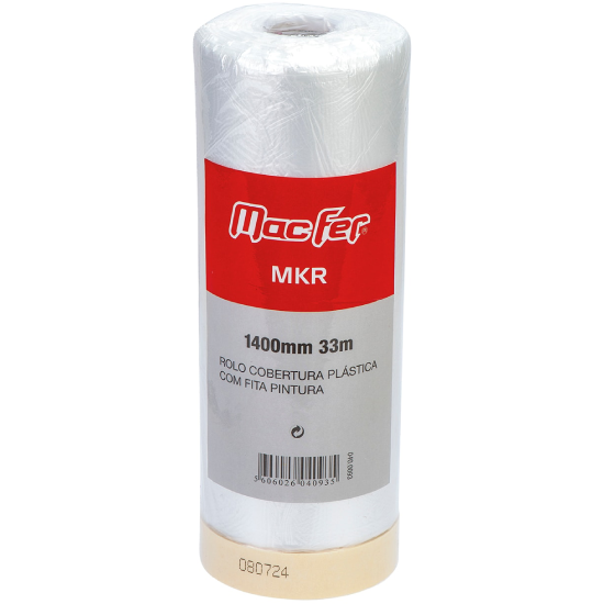 Rolo cobertura plástica com fita pintura MKR 2700mm 17m 040.0095 MACFER