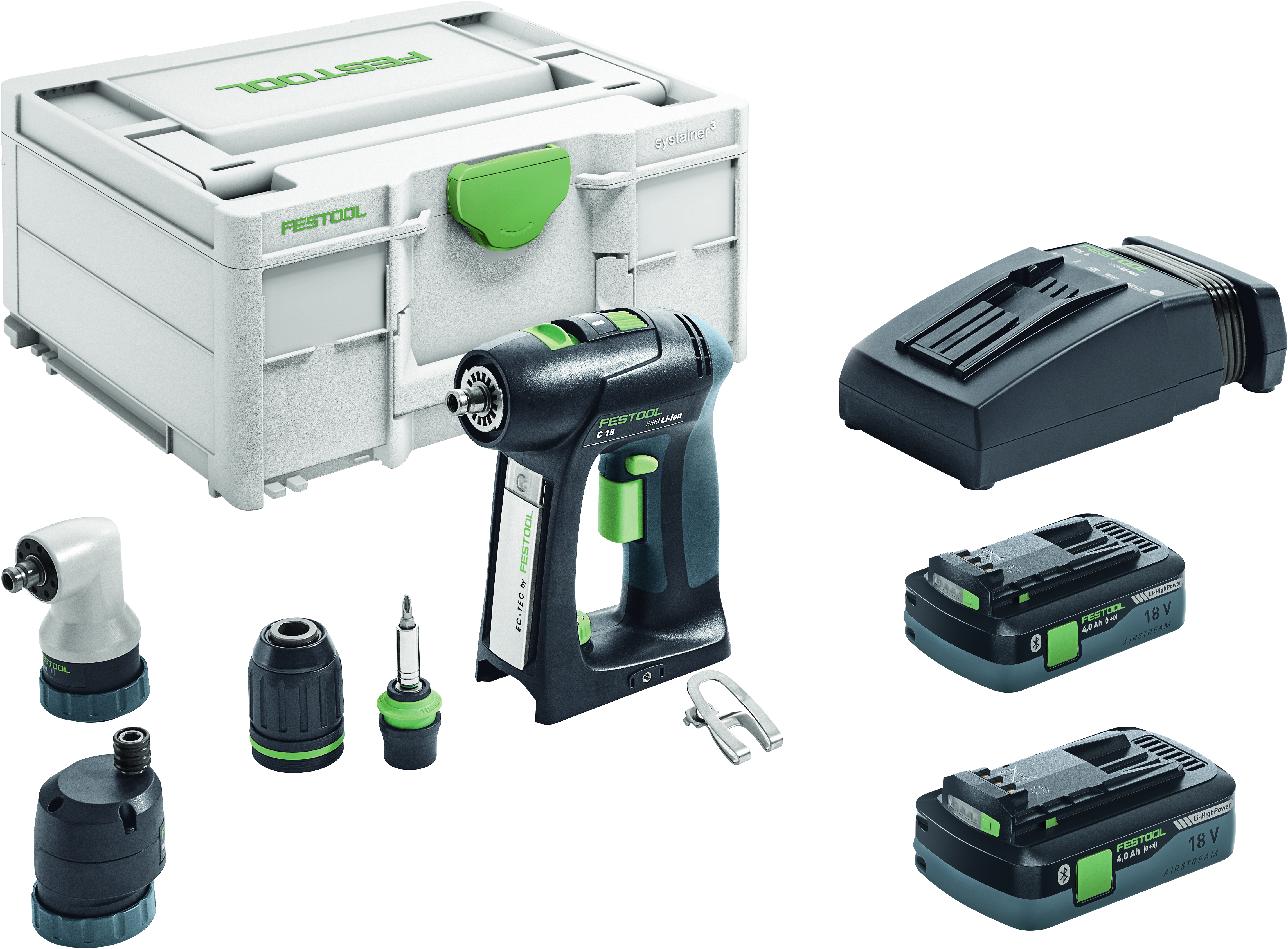 Aparafusadora de bateria - FESTOOL - C 18 HPC 4,0 I-Set (577617)