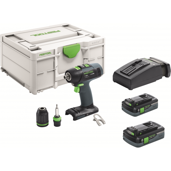 Aparafusadora de bateria FESTOOL T 18+3 HPC 4,0 I-Plus (576446)