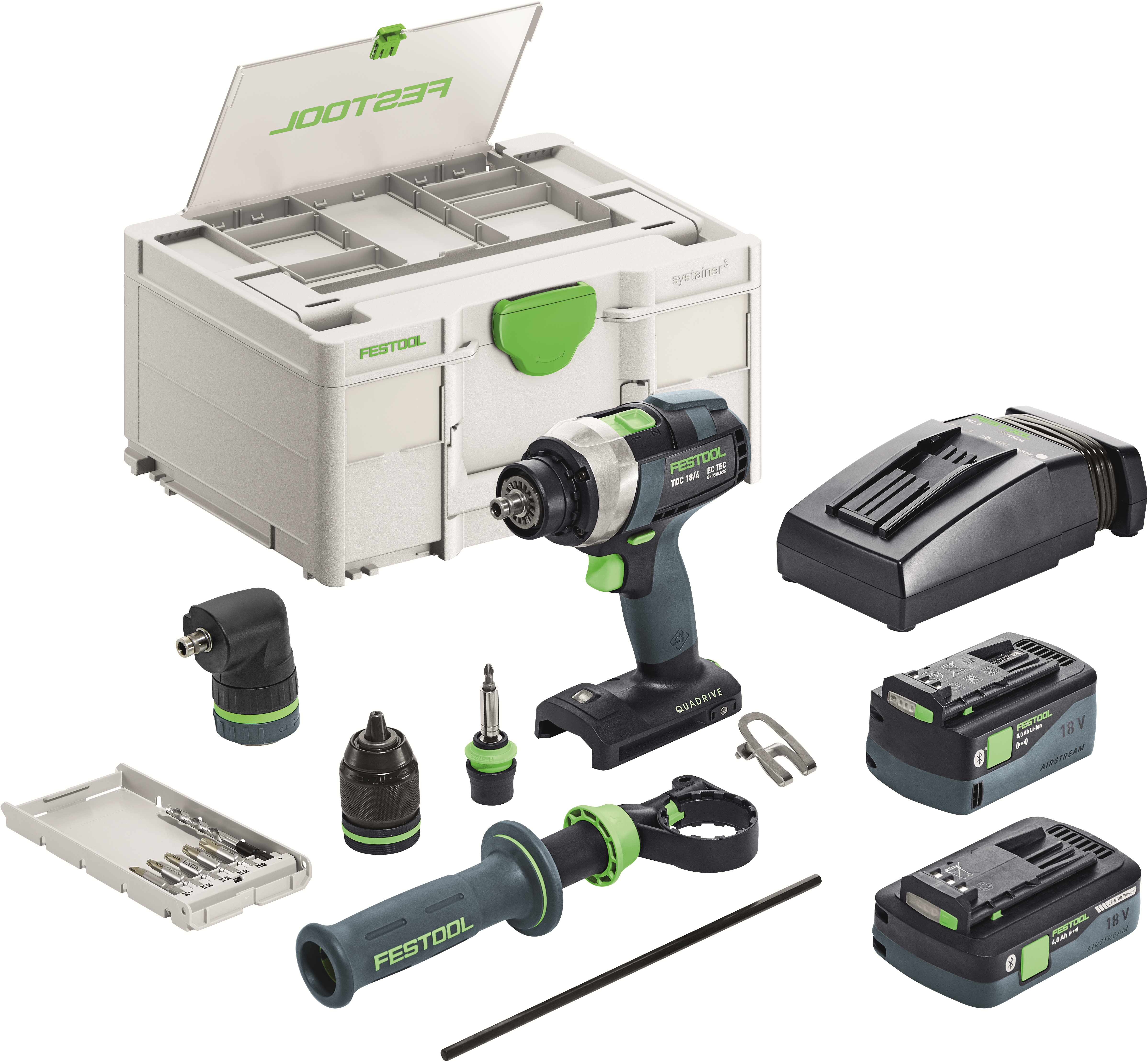 Aparafusadora a bateria FESTOOL QUADRIVE TDC 18/4 5,0/4,0 I-Set (577612)
