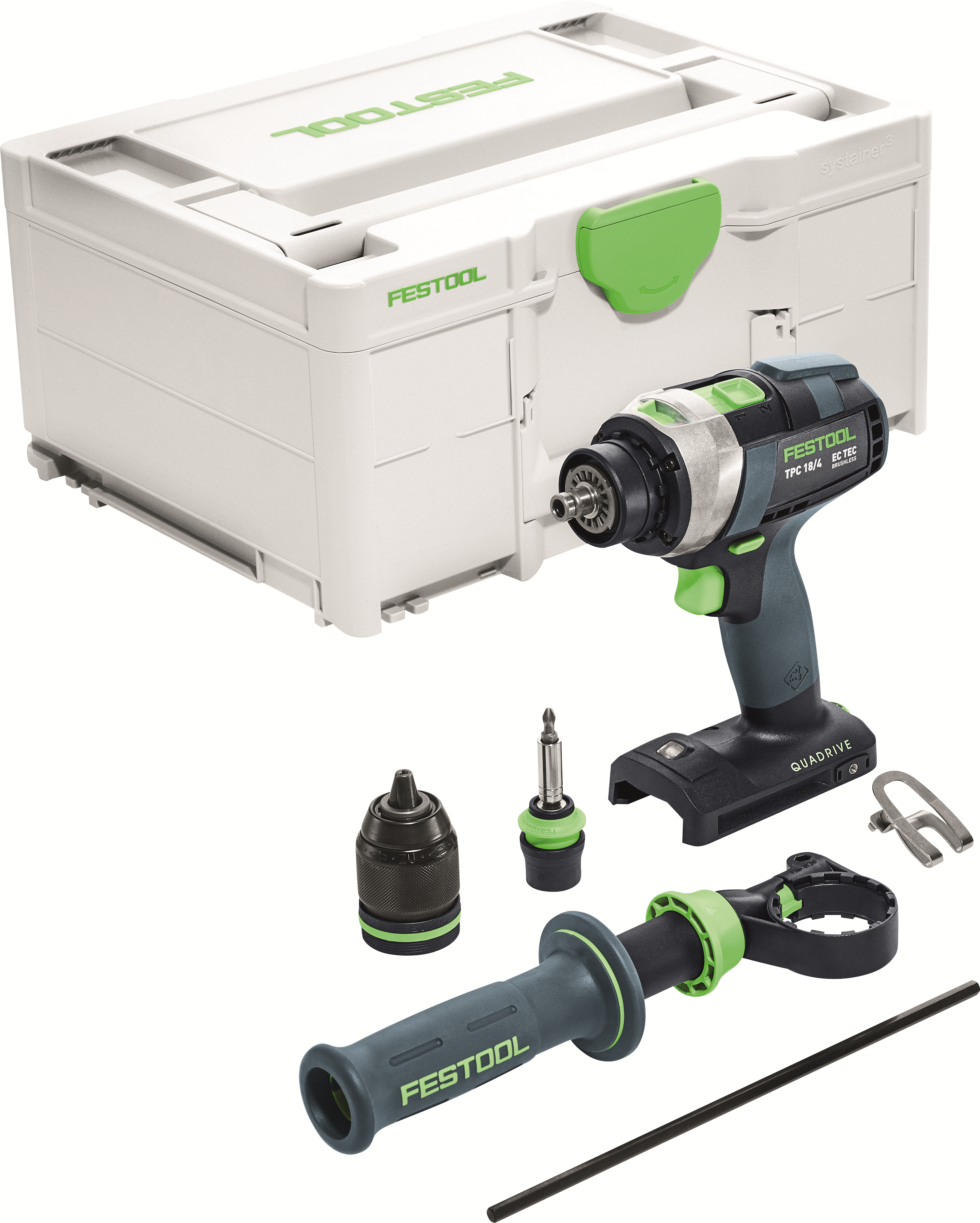 Berbequim a bateria FESTOOL QUADRIVE TPC 18/4 I-Basic (575604)