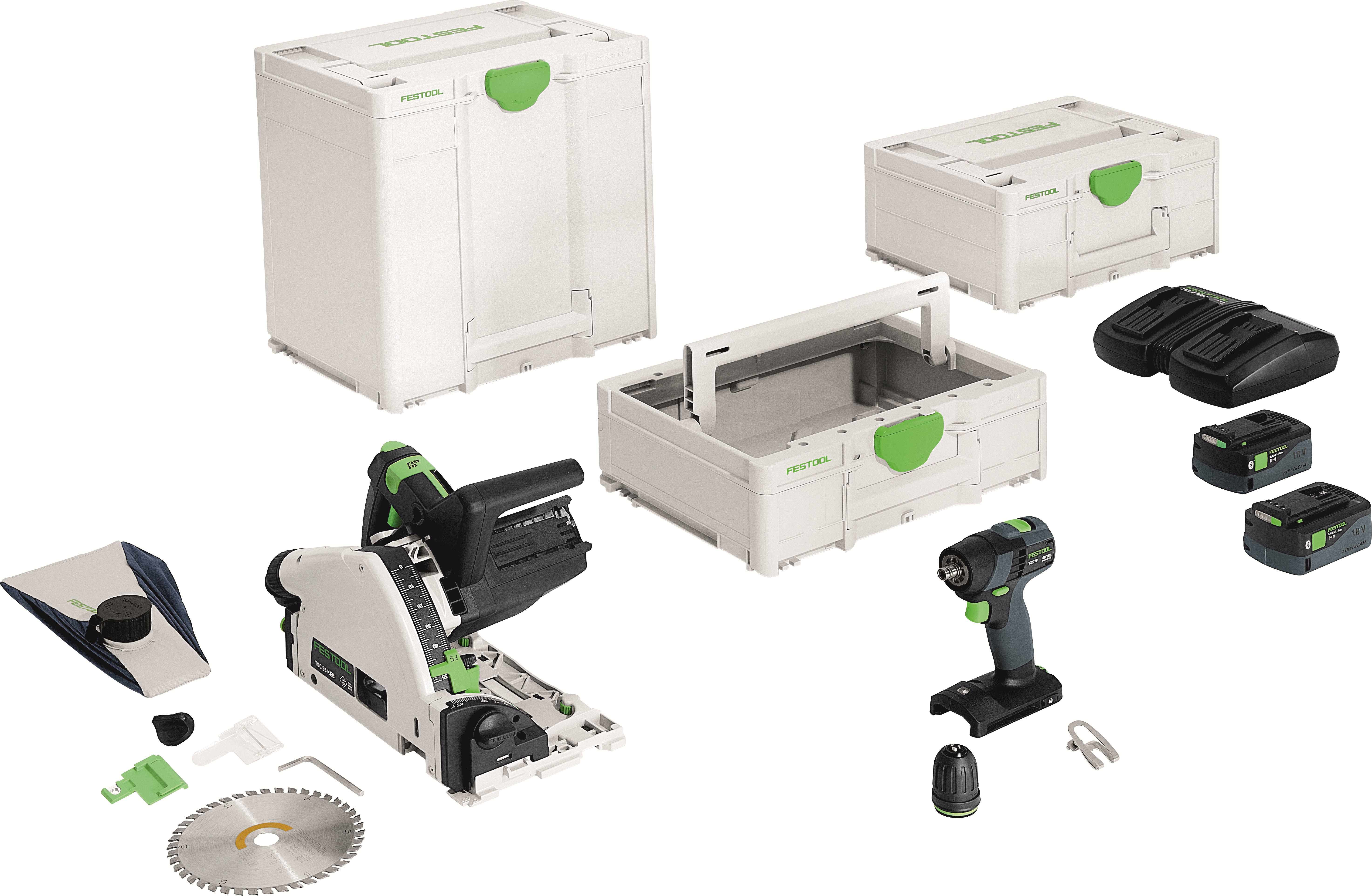 Kit combinado de bateria universal FESTOOL - TSC 55 K & TXS 18/TB M 137 (578024)