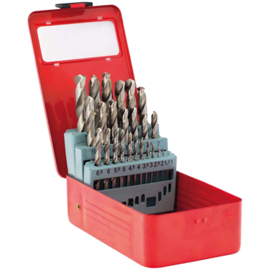 Jg. brocas cil. HSS-M2-025 1~13mm 25pçs 117.0091 MACFER