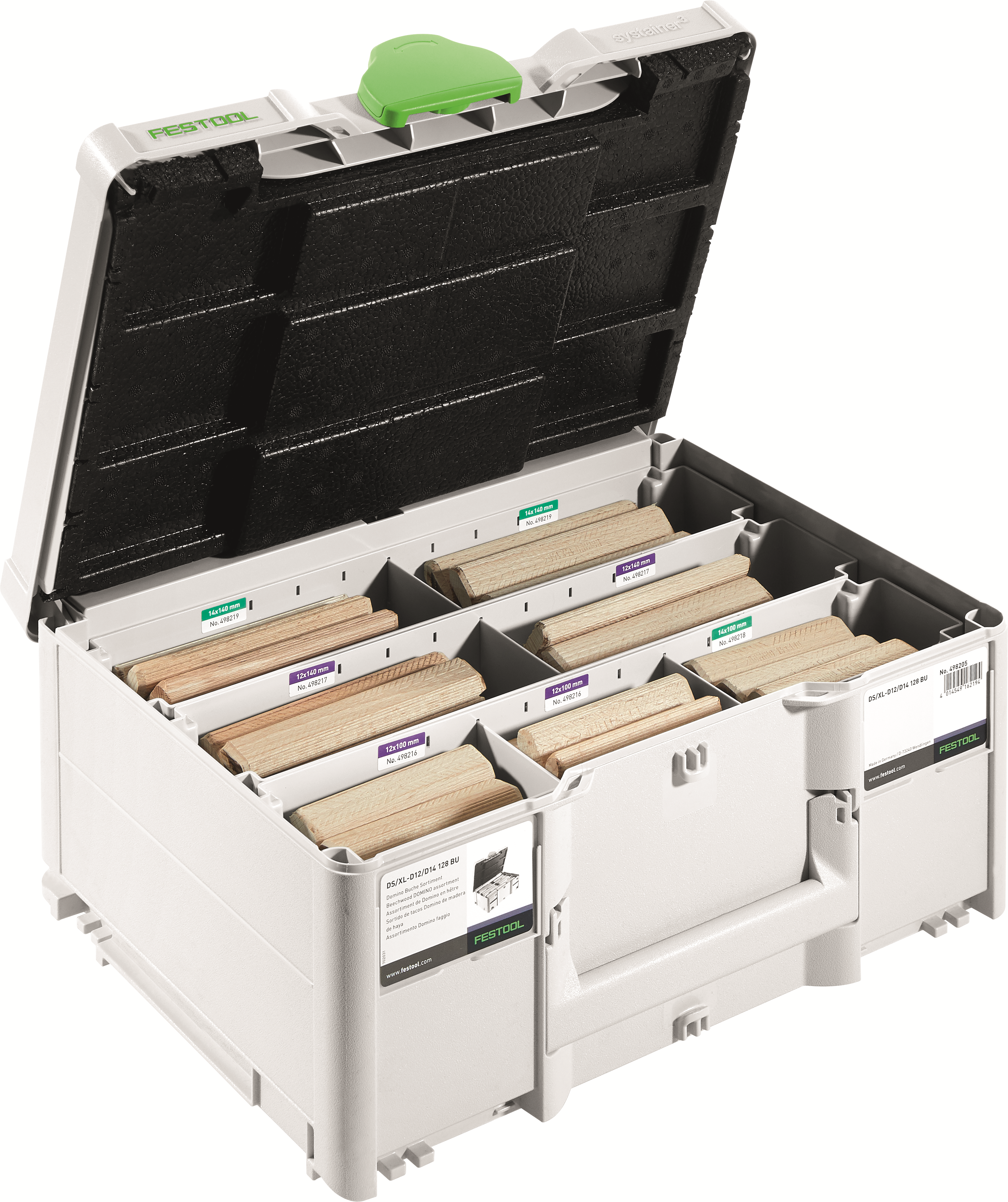 Buchas FESTOOL DOMINO XL de faia DS/XL D12/D14 128 BU (576792)