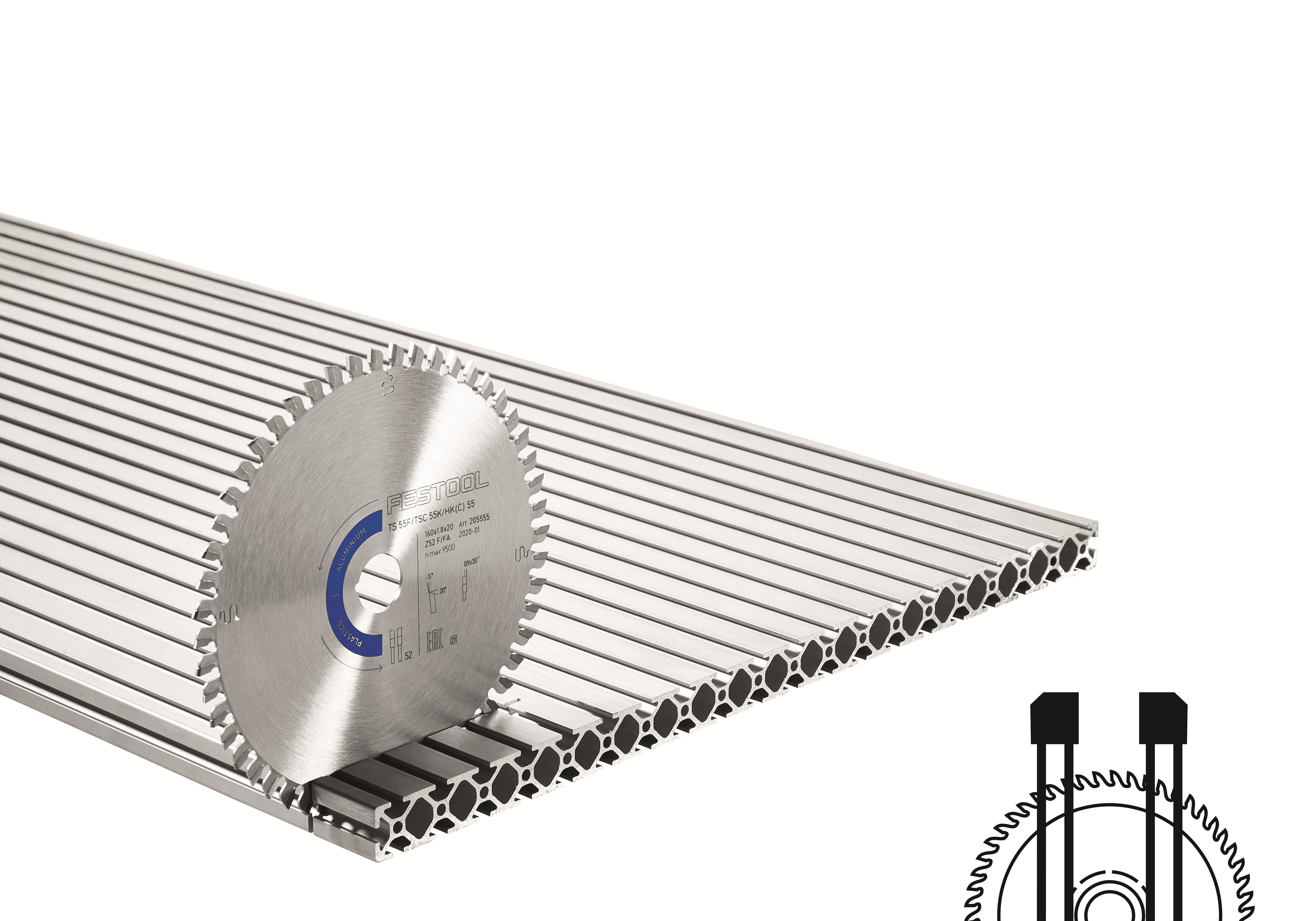 Disco de serra circular FESTOOL 160x1,8x20 F/FA52 (205555)