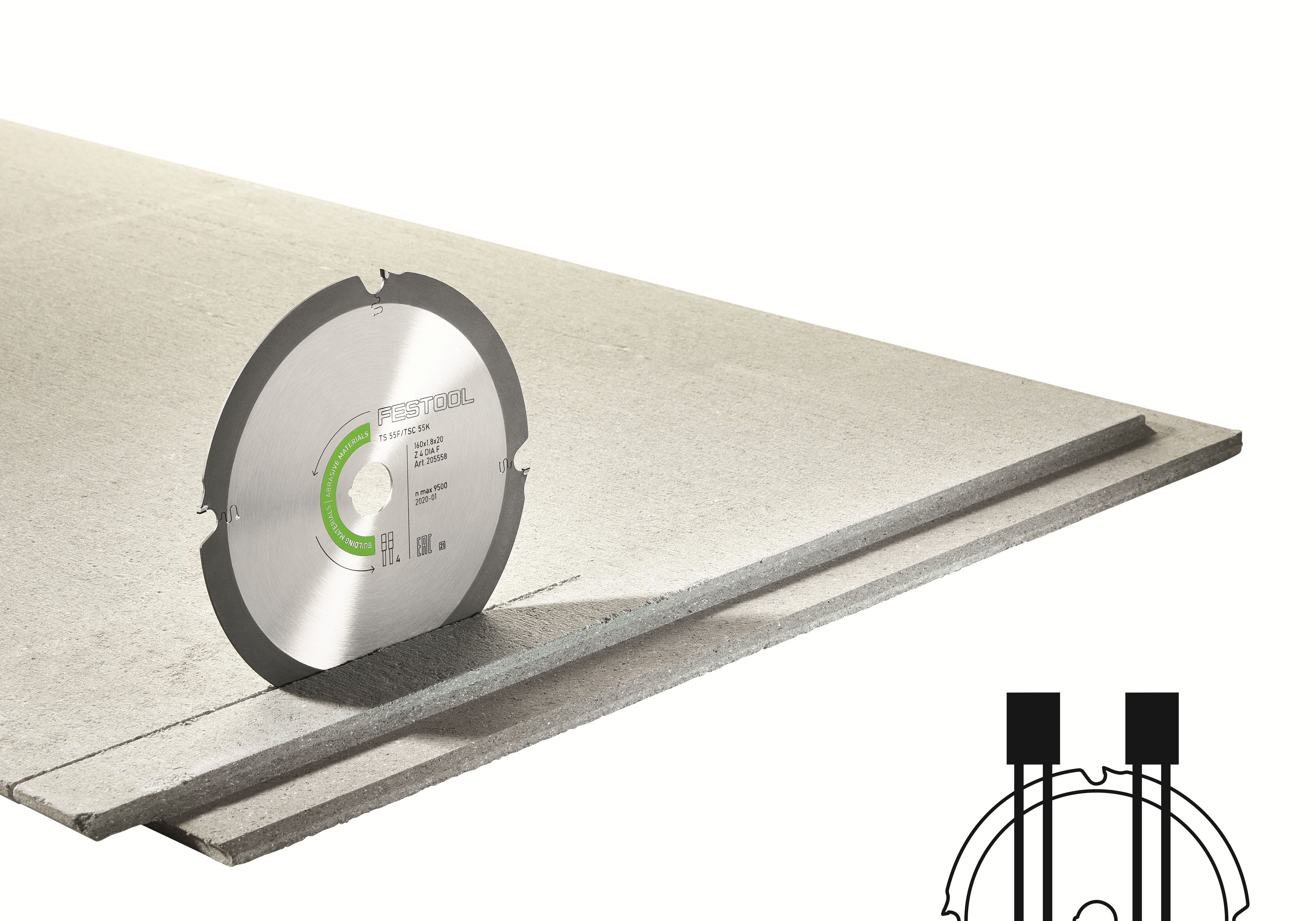 Disco de serra de diamante FESTOOL DIA 160x1,8x20 F4 (205558)