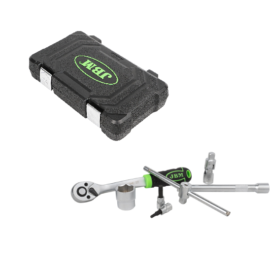 CAIXA DE FERRAMENTAS 3/8" DE 59 PEÇAS COM CHAVES HEXAGONAIS JBM