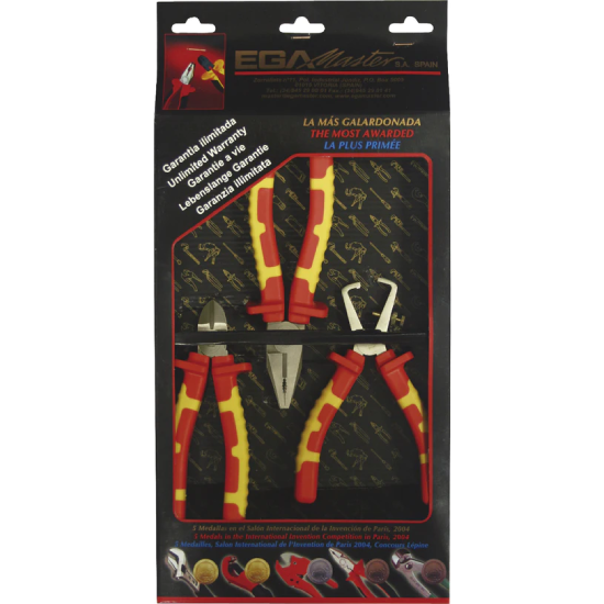 JOGO DE 3 ALICATES TITACROM BIMAT 1000 V EGAMASTER