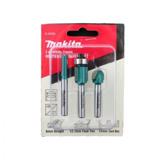 KIT FRESAS 6MM + 12.7MM + 12MM D-30209 MAKITA