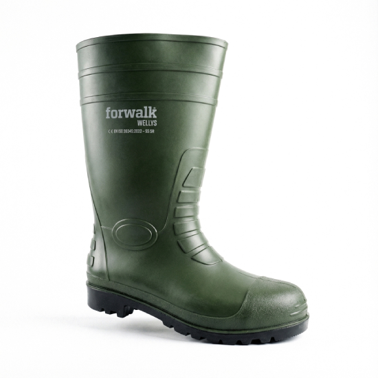 Galocha PVC / Nitrilo Verde S5 Aço SR - FOR WALK