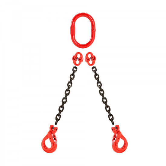 LINGA CORRENTE G80 COM GANCHO SEGURANÇA AUTOMÁTICO 8mm x 3m