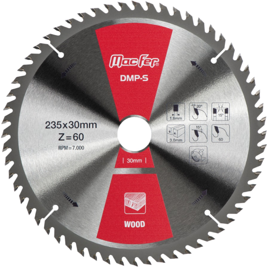 Disco pastilhado para madeira DMP-S 300mm Z48 090.0021
