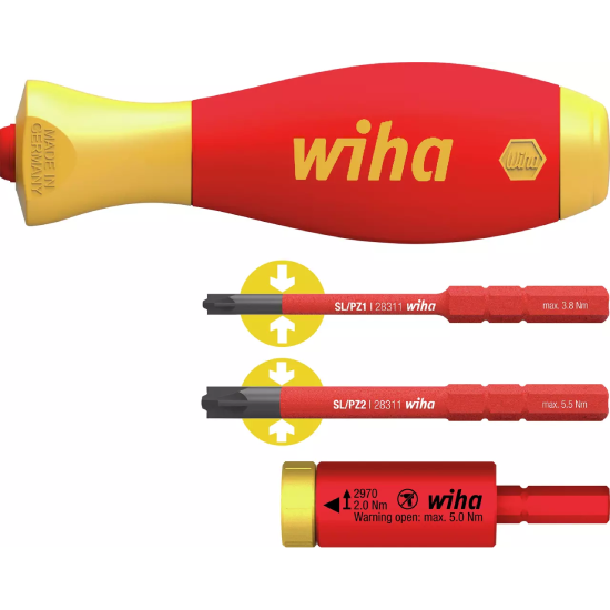 CHAVE C/ 2 PONT + ADAPT TORQUE 2.0 NM 1000V WIHA 41477