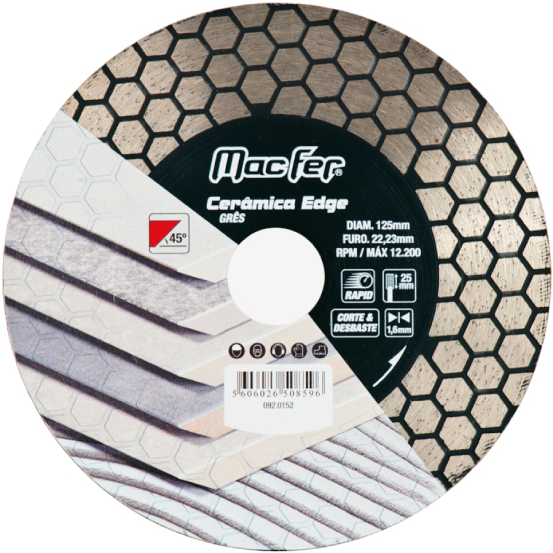Disco diamantado Cerâmica Edge 125mm x 25mm 092.0152