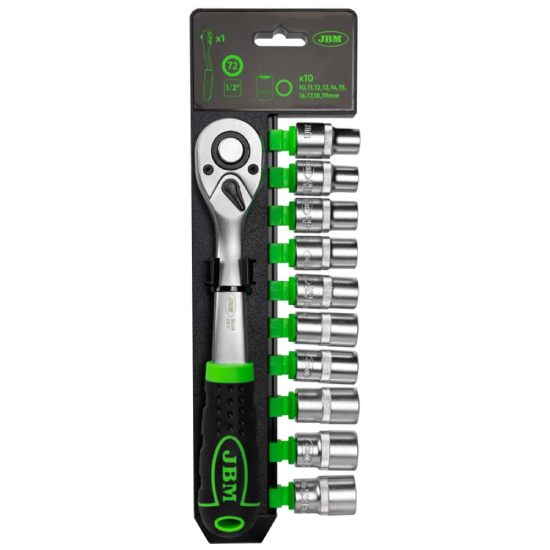 ROQUETE 72 DENTES COM CHAVES 12 FACES 1/2'' 54029 JBM