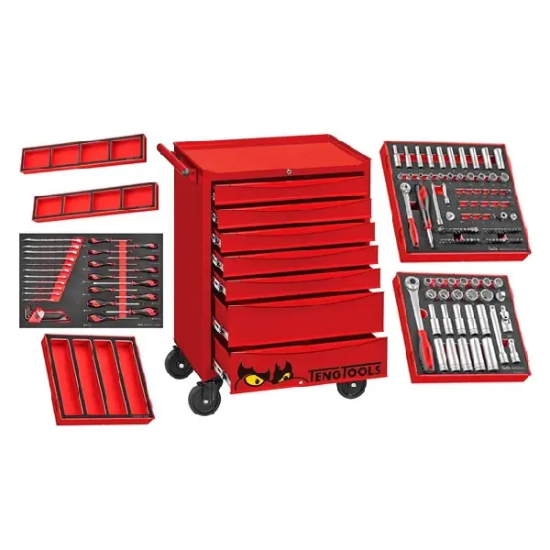 Carro de Ferramentas 7 Gavetas 158pcs Teng Tools TCMM-E158N