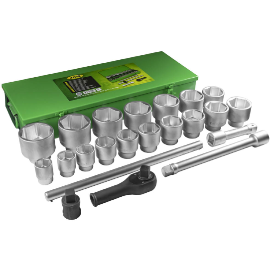 CAIXA DE FERRAMENTAS COM 22 PEÇAS AUTOCLER 1" HEXAGONAIS 51616