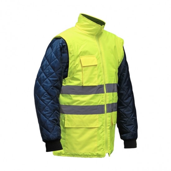 PARKA ALTA VISIBILIDADE 4 EM 1 AMARELO - VIZWELL
