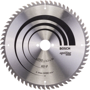 DISCOS DE SERRA CIRCULAR OP WO (60D) - 250X3,2X30 BOSCH