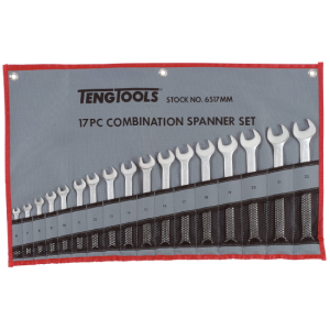 Jogo de Chaves Boca Luneta 6-22mm 17Pcs Teng Tools 6517-MM