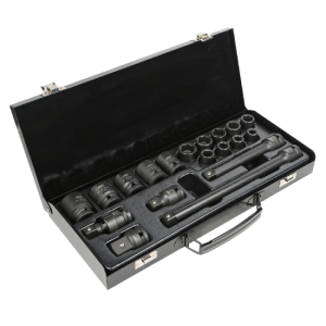 KIT DE 19 CHAVES DE IMPACTO DE 1/2" HEX + ADAPTADOR 52345 JBM