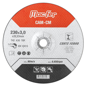 Disco abrasivo corte ferro CM 115x3,0x22,23mm 166.0010