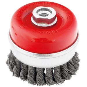 Escova Aço c/ Rosca T/ Vaso Arame Retorcido CARV-R M14 80mm MacFer 026.0015